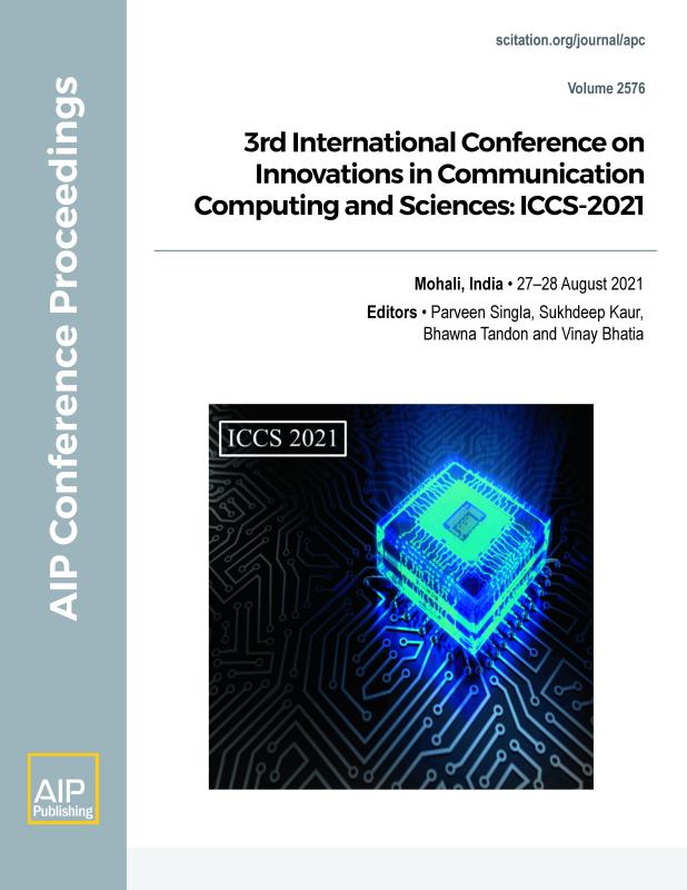 Cover of Volume 2576: 3rd International Conference on Innovations in Communication Computing and Sciences: ICCS 2021