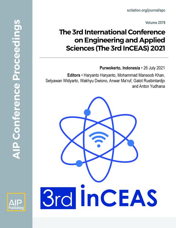 Cover of Volume 2578: The 3rd International Conference on Engineering and Applied Sciences (The 3rd InCEAS) 2021