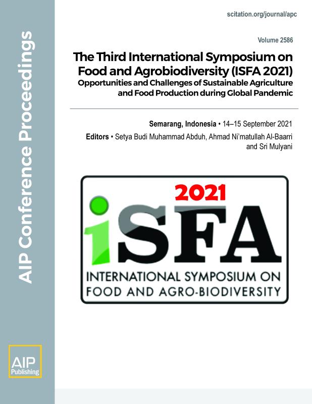 Cover of Volume 2586: The Third International Symposium on Food and Agrobiodiversity (ISFA 2021)
