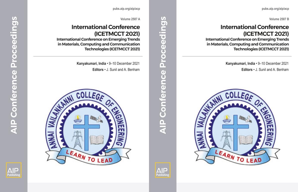 Cover of Volume 2587: International Conference (ICETMCCT 2021): International Conference on Emerging Trends in Materials, Computing and Communication Technologies (ICETMCCT 2021)