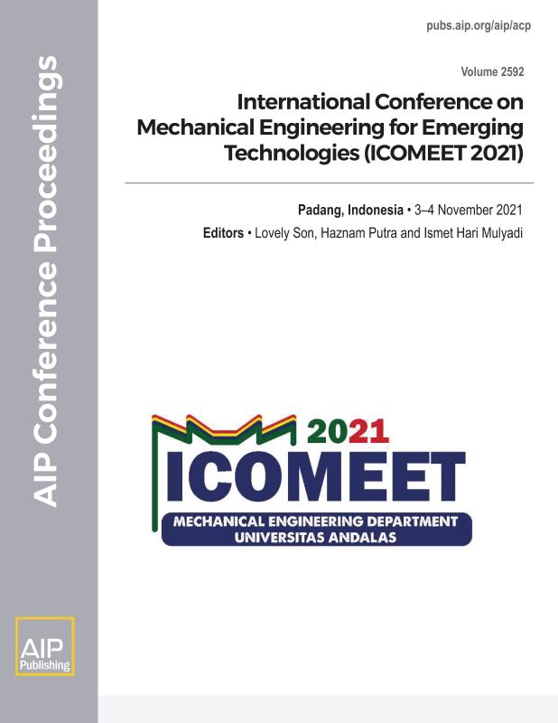 Cover of Volume 2592: International Conference on Mechanical Engineering for Emerging Technologies (ICOMEET 2021)