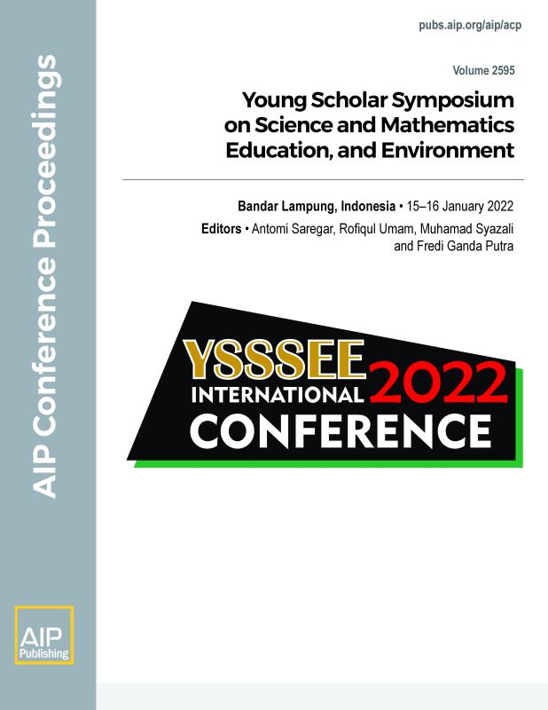Cover of Volume 2595: YOUNG SCHOLAR SYMPOSIUM ON SCIENCE AND MATHEMATICS EDUCATION, AND ENVIRONMENT