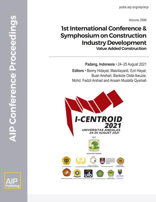 Cover of Volume 2599: 1st international Conference & Symposium on Construction Industry Development 