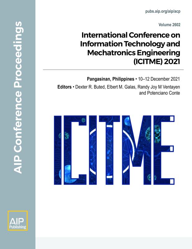 Cover of Volume 2602: International Conference on Information Technology and Mechatronics Engineering (ICITME) 2021