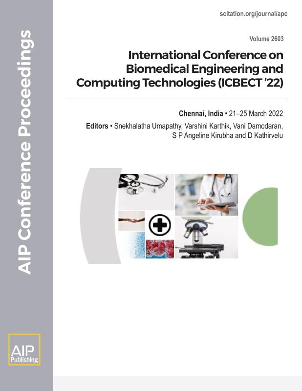 Cover of Volume 2603: INTERNATIONAL CONFERENCE ON BIOMEDICAL ENGINEERING AND COMPUTING TECHNOLOGIES (ICBECT 22)