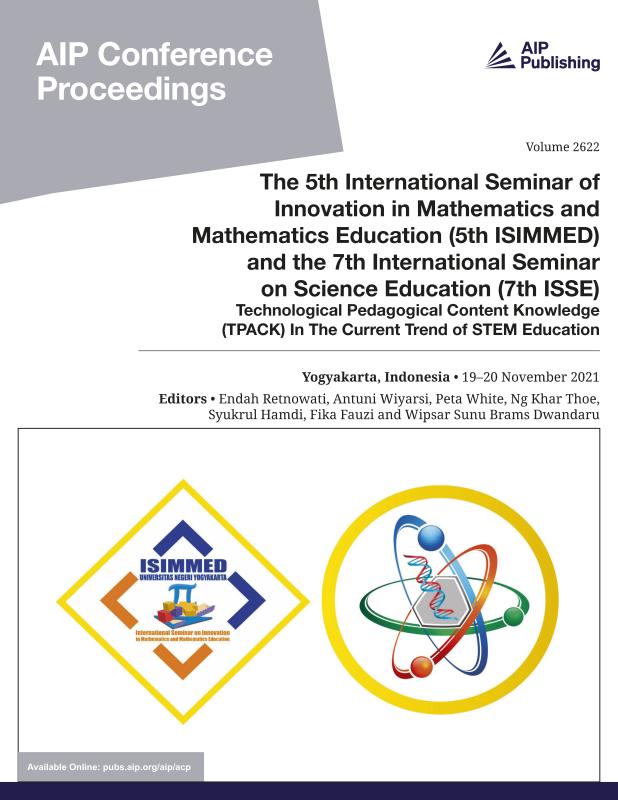 Cover of Volume 2622: The 5th International Seminar of Innovation in Mathematics and Mathematics Education (5th ISIMMED) and the 7th International Seminar on Science Education (7th ISSE)