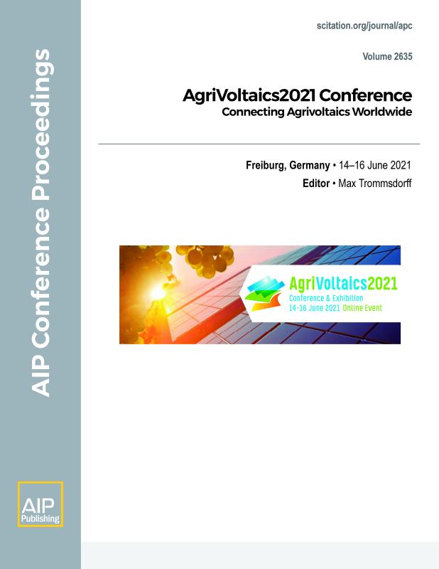 Cover of Volume 2635: AgriVoltaics2021 Conference