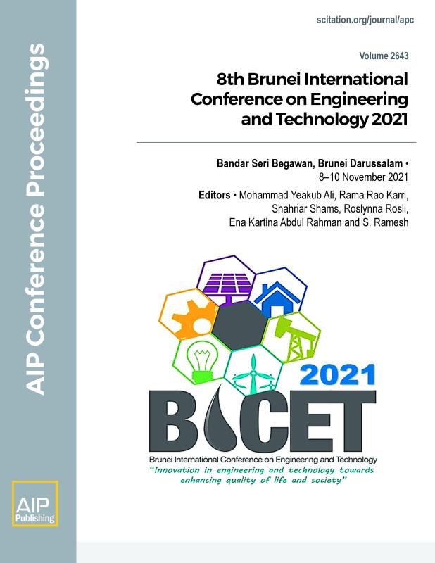 Cover of Volume 2643: 8th Brunei International Conference on Engineering and Technology 2021