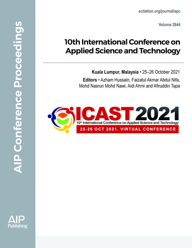 Cover of Volume 2644: 10th International Conference on Applied Science and Technology