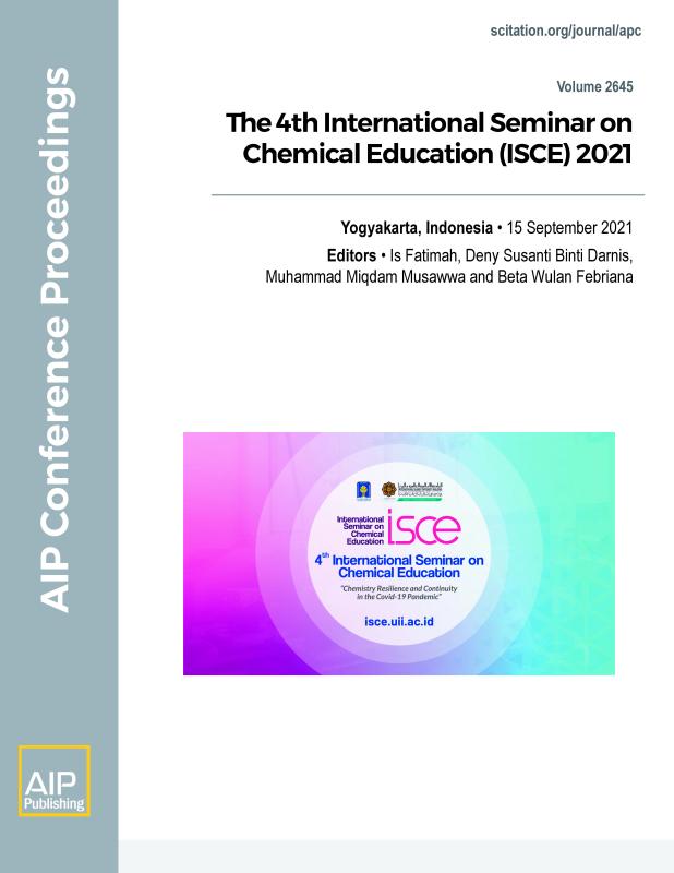 Cover of Volume 2645: The 4th International Seminar on Chemical Education (ISCE) 2021