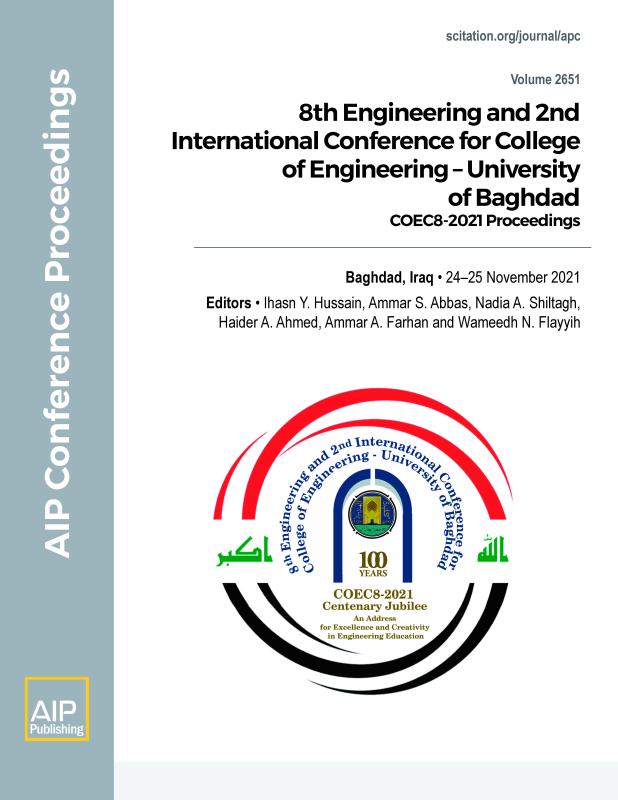 Cover of Volume 2651: Proceedings of the 8th Engineering and 2nd International Conference for College of Engineering  University of Baghdad