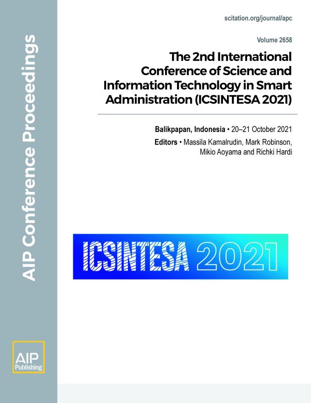 Cover of Volume 2658: The 2nd International Conference of Science and Information Technology in Smart Administration (ICSINTESA 2021)