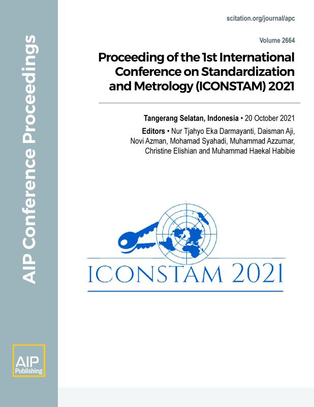 Cover of Volume 2664: PROCEEDING OF THE 1st  INTERNATIONAL CONFERENCE ON STANDARDIZATION AND METROLOGY (ICONSTAM) 2021 