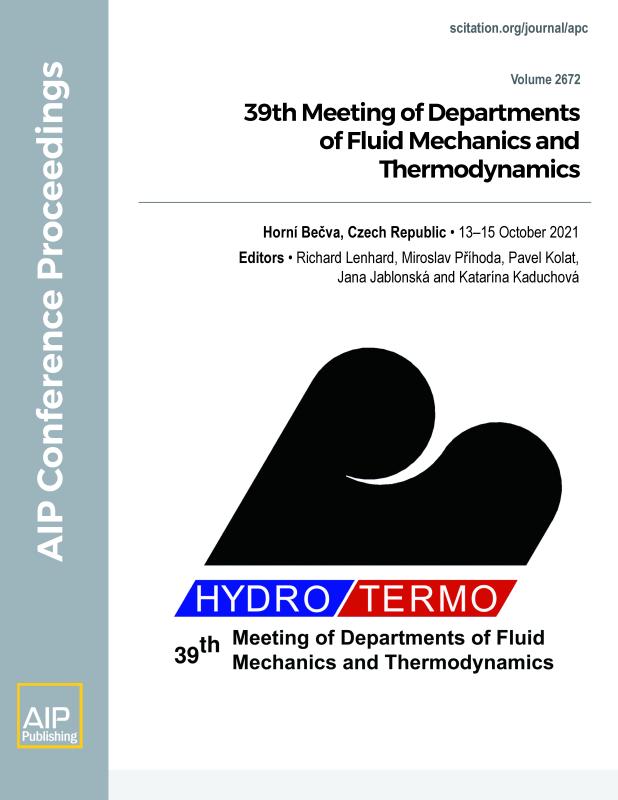 Cover of Volume 2672: 39th Meeting of Departments of Fluid Mechanics and Thermodynamics