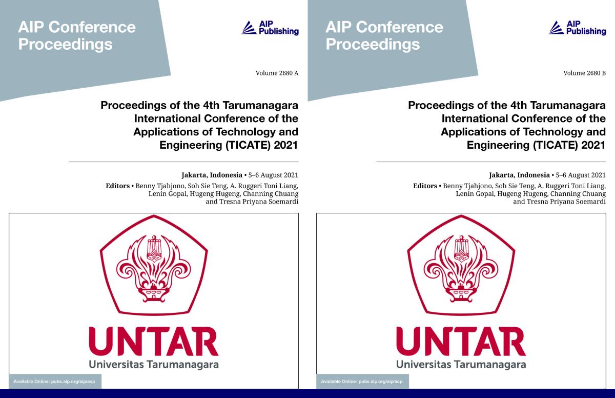 Cover of Volume 2680: Proceedings of the 4th Tarumanagara International Conference of the Applications of Technology and Engineering (TICATE) 2021