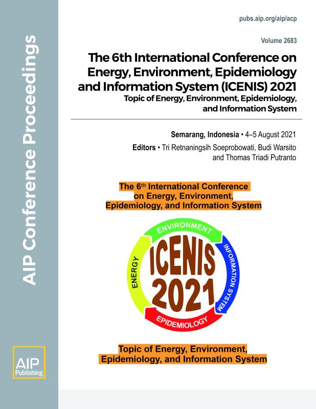 Cover of Volume 2683: The 6th International Conference on Energy, Environment, Epidemiology and Information System (ICENIS) 2021