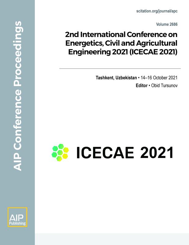 Cover of Volume 2686: Proceedings of the 2nd International Conference on Energetics, Civil and Agricultural Engineering 2021 (ICECAE 2021)