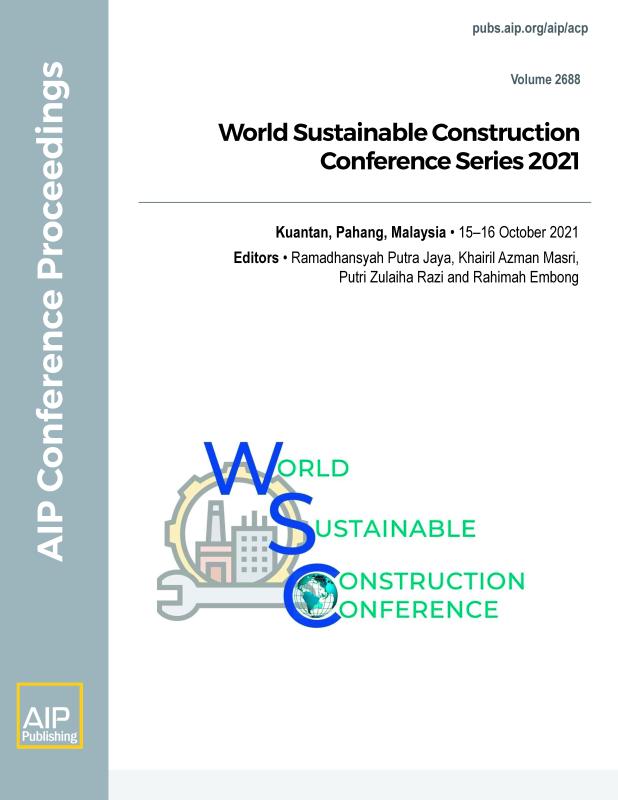 Cover of Volume 2688: World Sustainable Construction Conference Series 2021