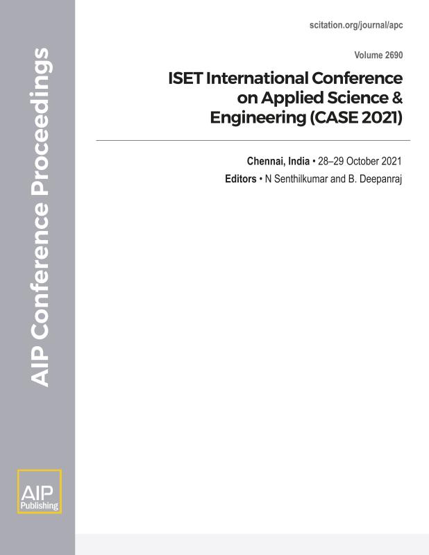Cover of Volume 2690: ISET International Conference on Applied Science & Engineering (CASE 2021)