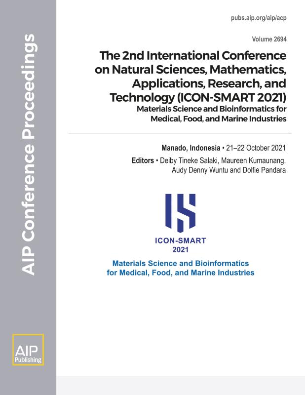 Cover of Volume 2694: The 2nd International Conference on Natural Sciences, Mathematics, Applications, Research, and Technology (ICON-SMART 2021)