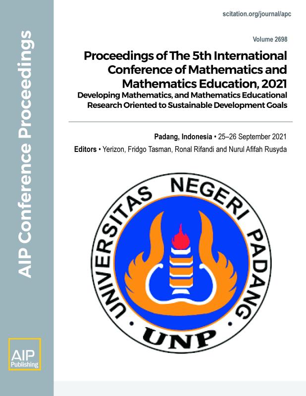 Cover of Volume 2698: Proceedings of The 5th International Conference of Mathematics and Mathematics Education, 2021
