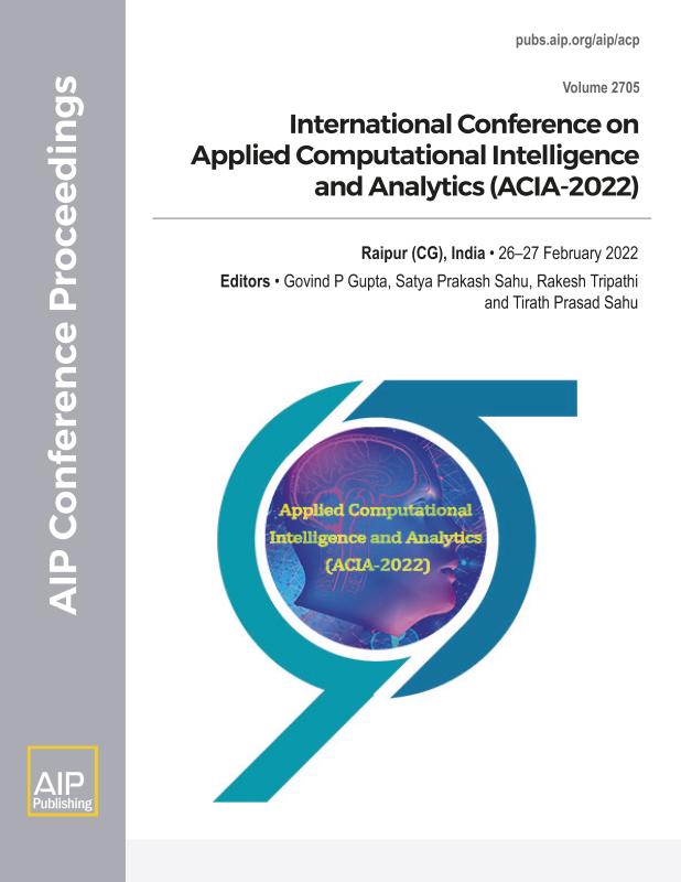 Cover of Volume 2705: International Conference on Applied Computational Intelligence and Analytics (ACIA-2022)
