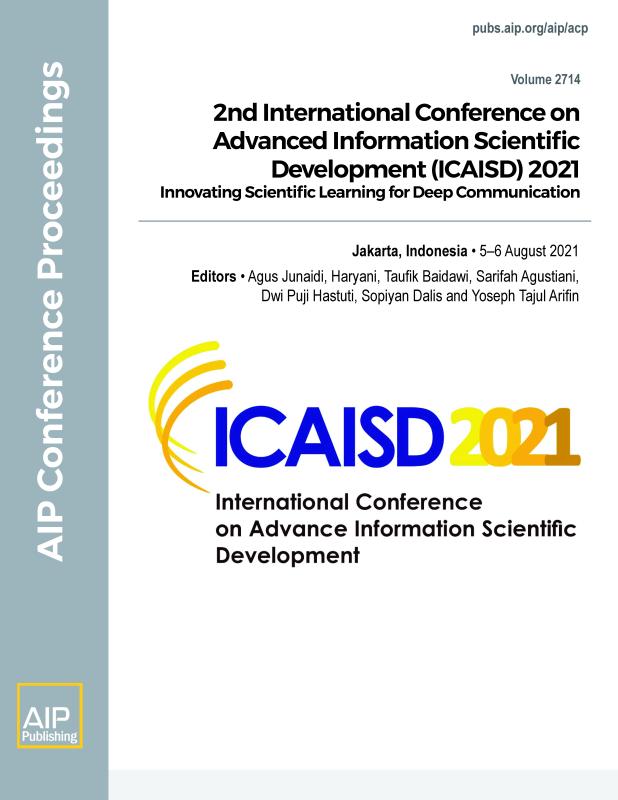 Cover of Volume 2714: 2nd International Conference on Advanced Information Scientific Development (ICAISD) 2021