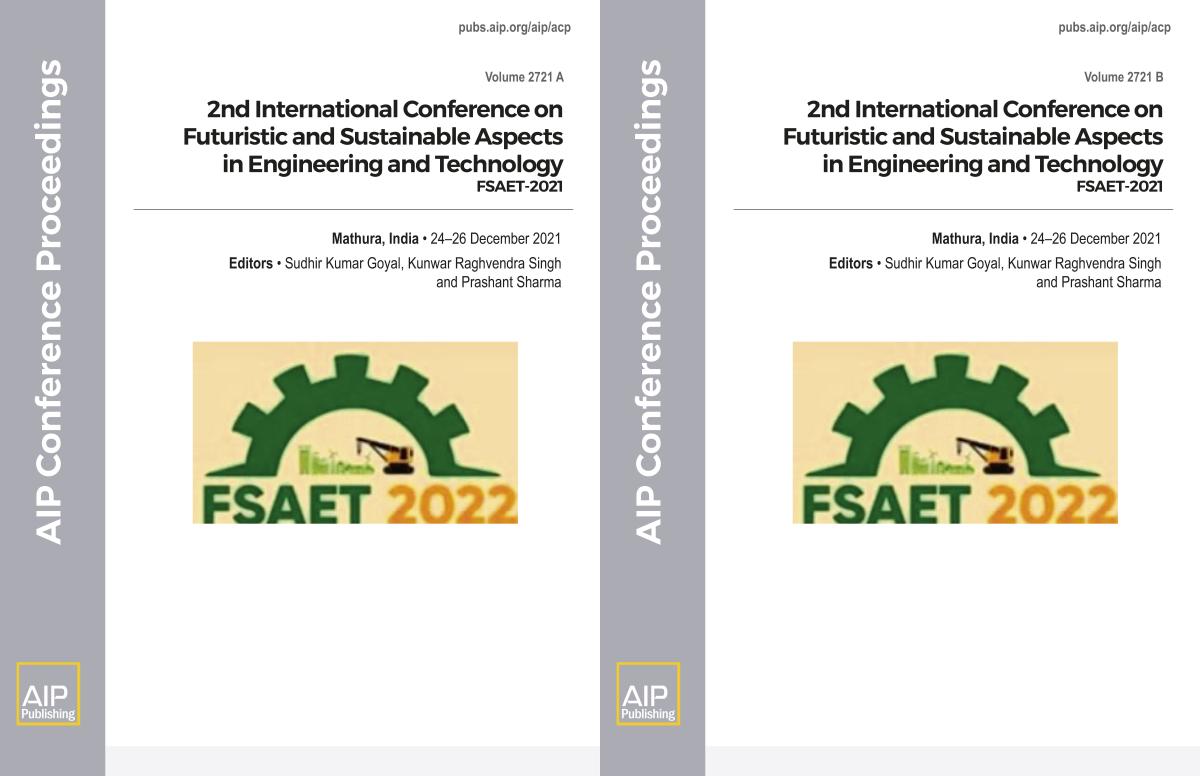 Cover of Volume 2721: 2nd International Conference on Futuristic and Sustainable Aspects in Engineering and Technology 