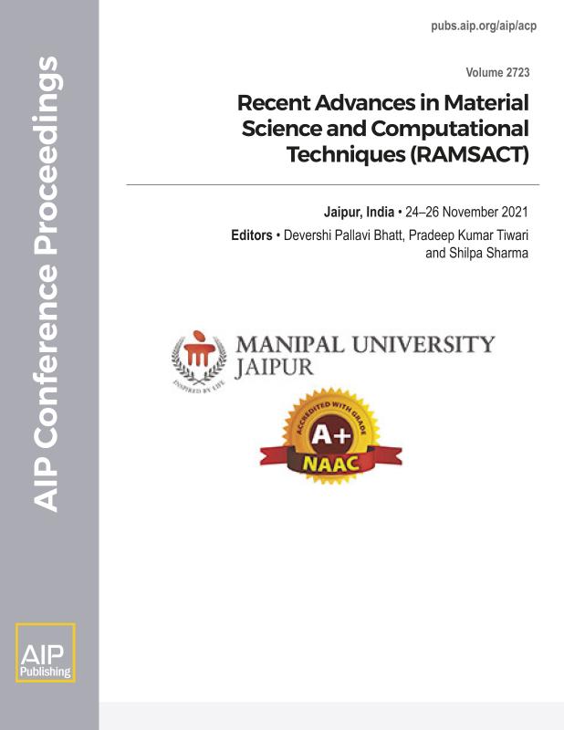 Cover of Volume 2723: Recent Advances in Material Science and Computational Techniques (RAMSACT)