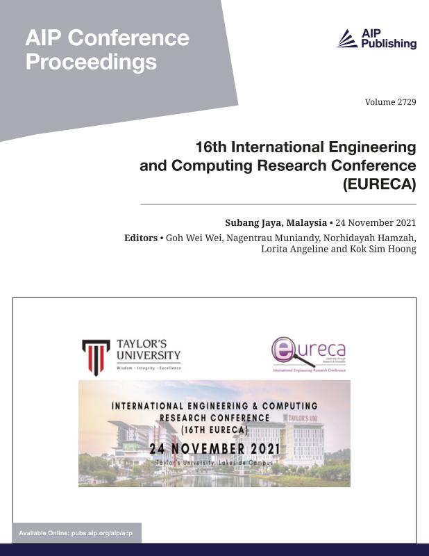 Cover of Volume 2729: 16th International Engineering and Computing Research Conference (EURECA)