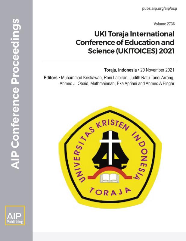 Cover of Volume 2736: UKI Toraja International Conference of Education and Science (UKITOICES) 2021