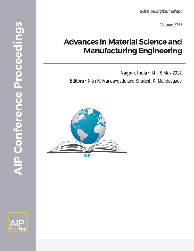 Cover of Volume 2753: Advances in Material Science and Manufacturing Engineering