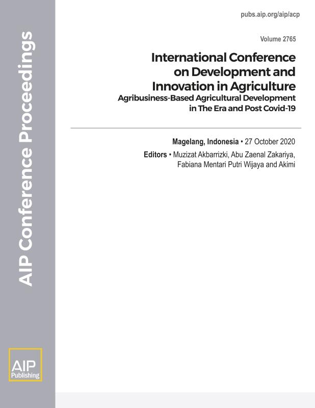 Cover of Volume 2765: International Conference on Development and Innovation in Agriculture