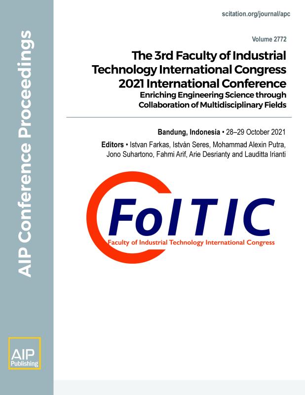 Cover of Volume 2772: The 3rd Faculty of Industrial Technology International Congress 2021 International Conference