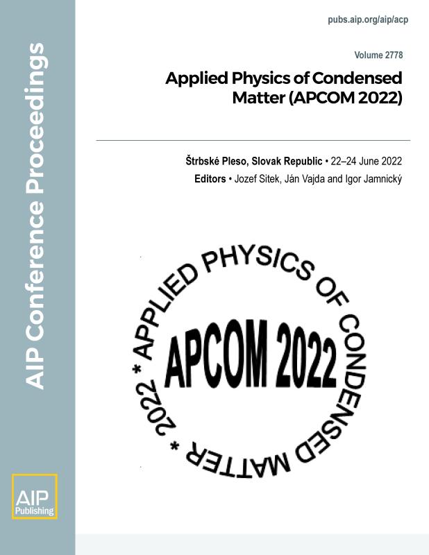 Cover of Volume 2778: Applied Physics of Condensed  Matter (APCOM 2022)