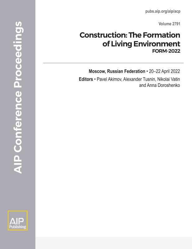 Cover of Volume 2791: CONSTRUCTION: THE FORMATION OF LIVING ENVIRONMENT