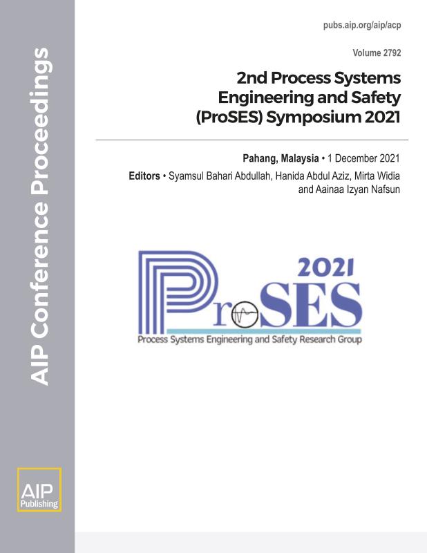 Cover of Volume 2792: 2nd Process Systems Engineering and Safety (ProSES) Symposium 2021