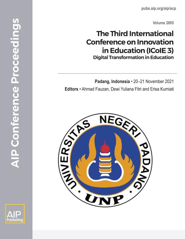 Cover of Volume 2805: The Third International Conference on Innovation in Education (ICoIE 3)