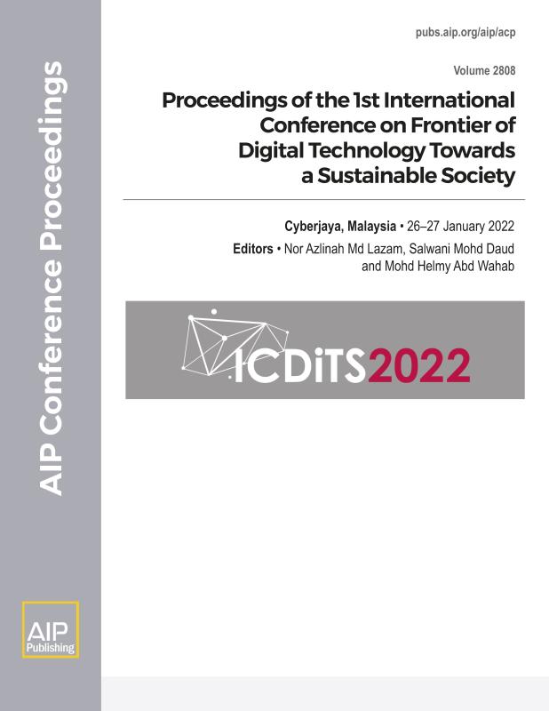 Cover of Volume 2808: Proceeding of the 1st International Conference on Frontier of Digital Technology Towards a Sustainable Society