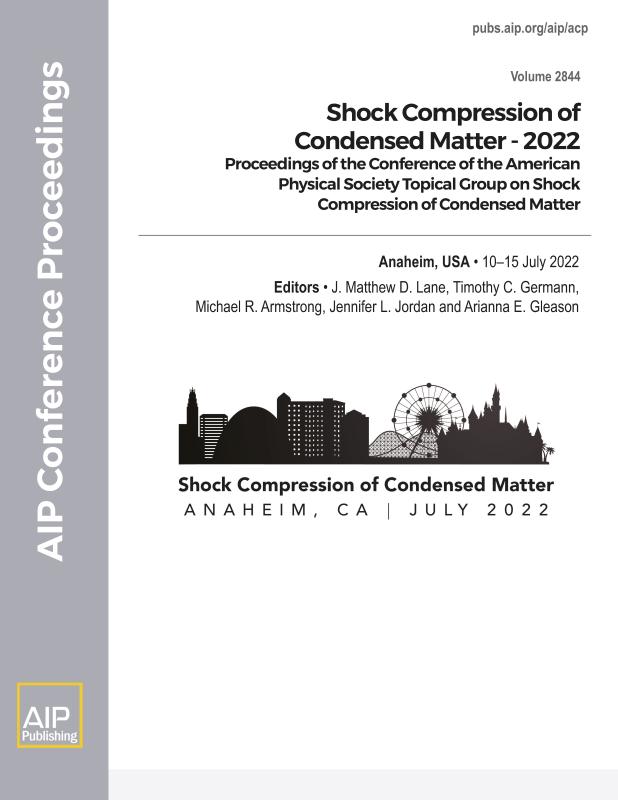 Cover of Volume 2844: Shock Compression of Condensed Matter - 2022