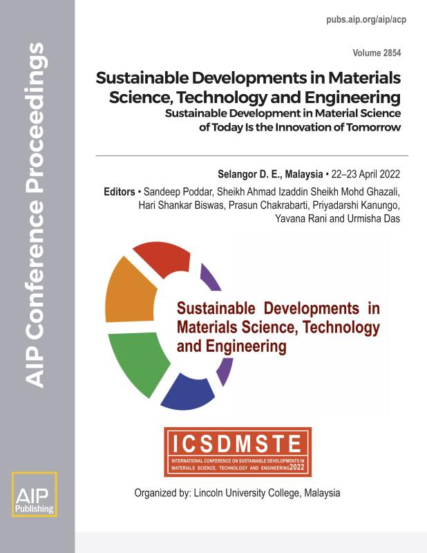 Cover of Volume 2854: Sustainable Developments in Materials Science, Technology and Engineering 