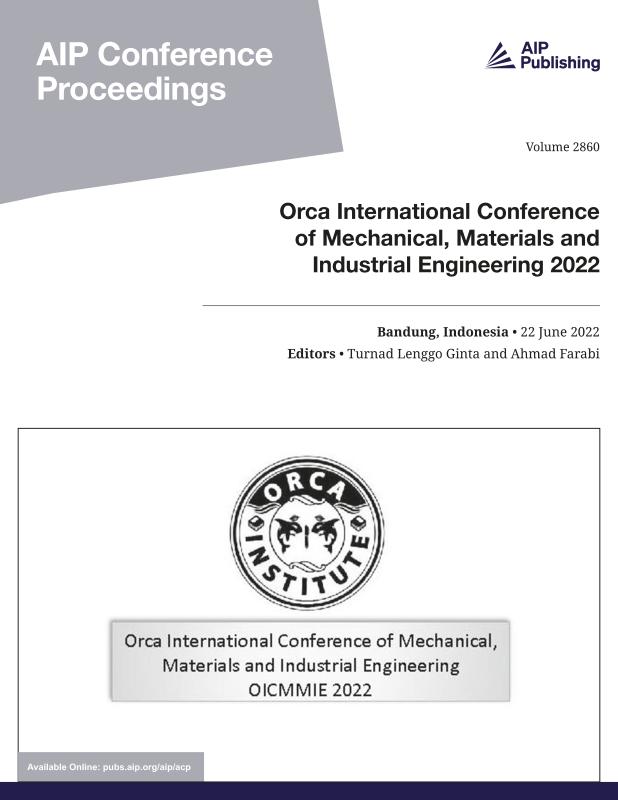 Cover of Volume 2860: Orca International Conference of Mechanical, Materials and Industrial Engineering 2022
