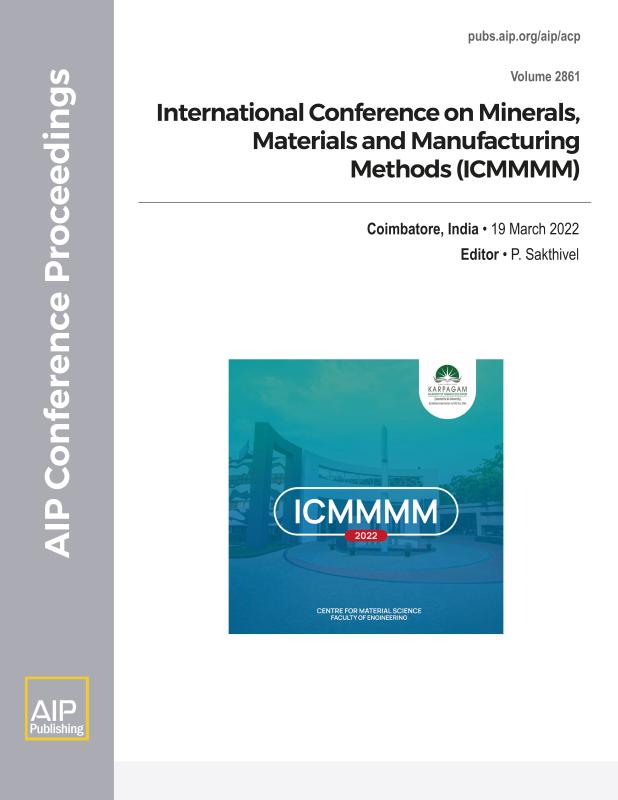Cover of Volume 2861: International Conference on Minerals, Materials and Manufacturing Methods (ICMMMM)