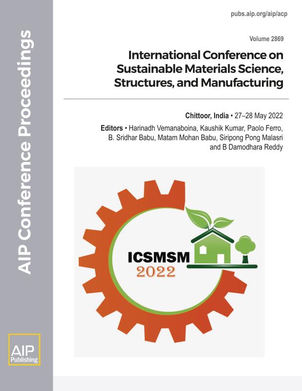 Cover of Volume 2869: International Conference on Sustainable Materials Science, Structures, and Manufacturing