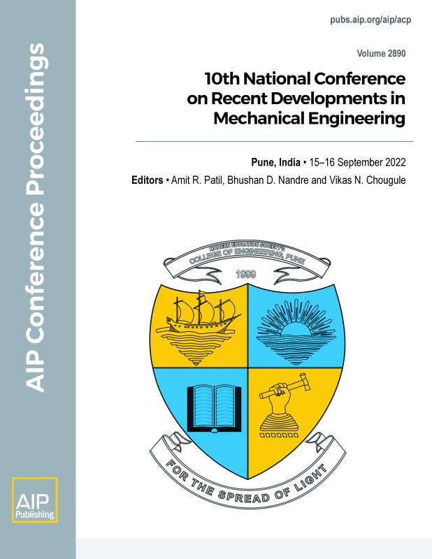 Cover of Volume 2890: 10th National Conference on Recent Developments in Mechanical Engineering
