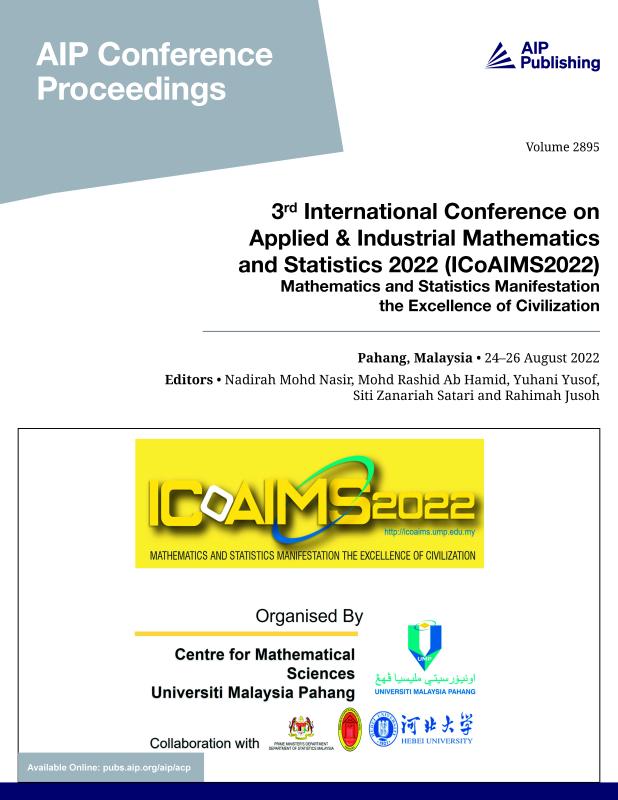 Cover of Volume 2895: The 3rd International Conference on Applied & Industrial Mathematics and Statistics 2022 (ICoAIMS2022)