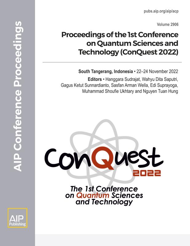 Cover of Volume 2906: Proceedings of the 1st Conference on Quantum Sciences and Technology (ConQuest 2022)