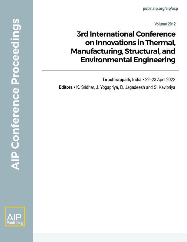 Cover of Volume 2912: 3rd International Conference on Innovations in Thermal, Manufacturing, Structural, and Environmental Engineering