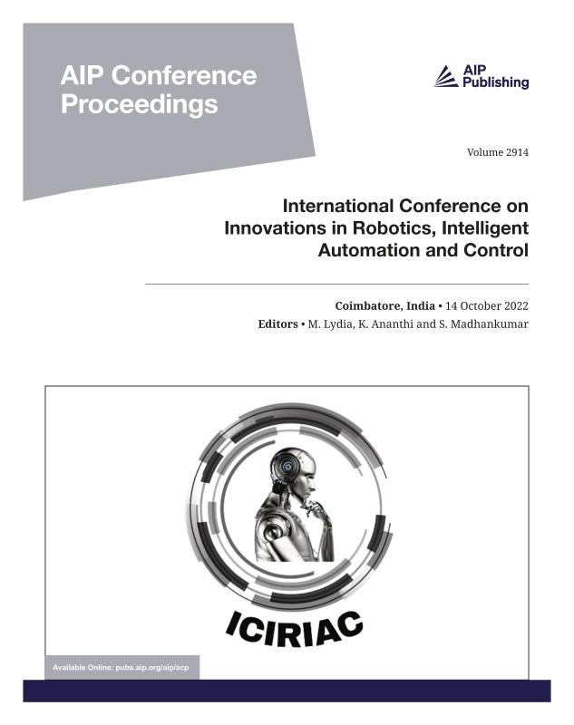 Cover of Volume 2914: International Conference on Innovations in Robotics, Intelligent Automation and Control 