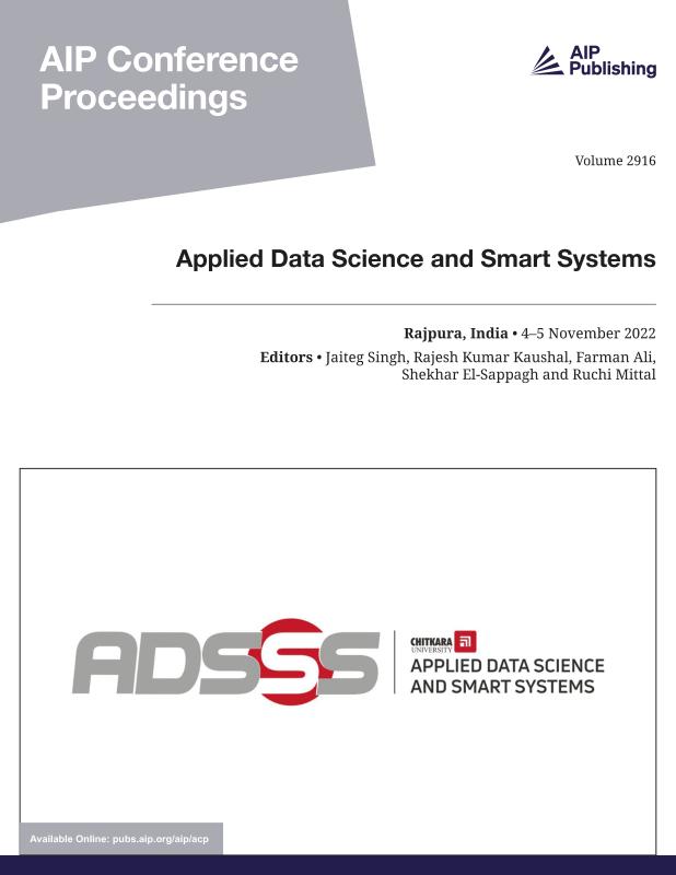 Cover of Volume 2916: Applied Data Science and Smart Systems 